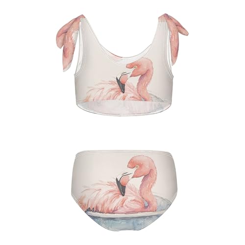 Pink Flamingo in Tub Paint Girls Bikini Sets 2 Piece Swimsuits Bathing Suit Swimwear2