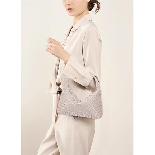 Woven Purse Shoulder Bag for Women Vegan Leather Hobo Handbag with Adjustable Strap, Trendy Top Handle Purse2