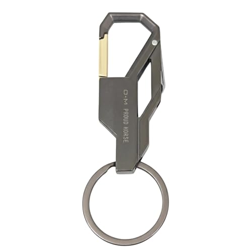 Image of THE MEN THING - Stylish Multicolor Stainless Steel Keychain for Men & Boys (Phantom Grip - Gunmetal Grey)