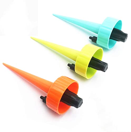 12PCS Self Watering Spikes Automatic Plant Waterer Adjustable Irrigation Drippers with Slow Release Control Valve Switch Perfect for Flower Beds Vegetable Gardens, Lawn Outdoor Indoor Plants Trees
