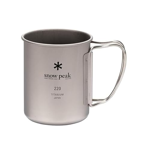 Snow Peak tytanowy kubek z pojedynczymi ściankami 220, MG-141