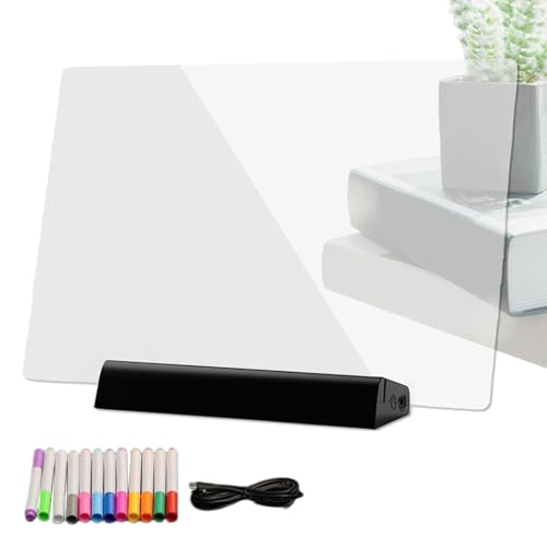 Tablette à dessin LED lumineuse format compact A5 pour traçage et écriture enfant