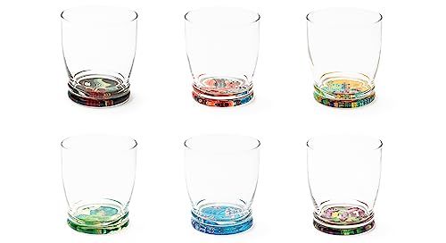 Excelsa Kimono Set 6 Bicchieri Con Fondo Decorato, Ml. 340