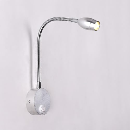 Sweet taize Aplique de Pared para Ducha, lámpara de Lectura LED de Pared, lámpara de Cuello de Cisne Flexible con luz de Noche enfocada para Dormitorio, Sala de Estar, Hotel, Cabezal de Ducha