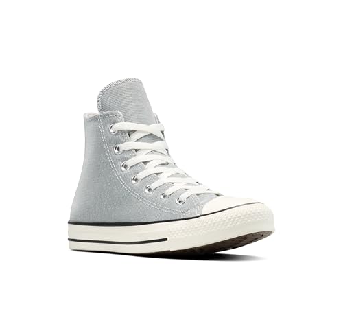Converse Unisex Adult Chuck Taylor All Star High Top, Barely Grey/Egret/Black, 12.5 Womens/10.5 Mens