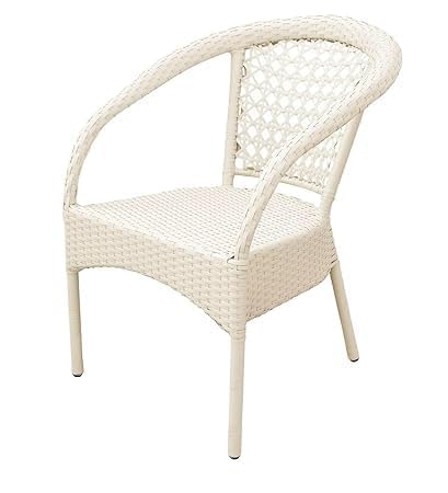 Image of HUMAIRA Outdoor FURNITUREDesigner Outdoor Wicker Furniture Set D-8 Patio 2Chair and 1Table Set for Garden, Balcony, Terrace, Coffee Area, or Poolside (Off White)