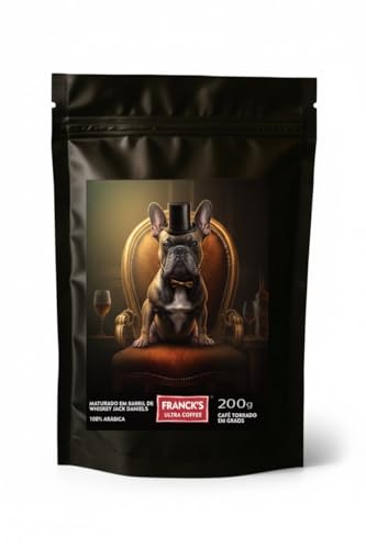 Franck's Ultra Coffee®. Café Especial Maturado em Barril de Whiskey Jack Daniel's, Catucai 2SL, Grãos, 200g, Notas de Baunilha, Malte, Coco Queimado e Caramelo