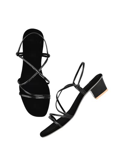 Image of JM LOOOKS Kitten Heel Sandal for Womens Block Heel Sandal Comfortable Heel Sandal Trendy Flatform Sandals for Girls Casual and Stylish