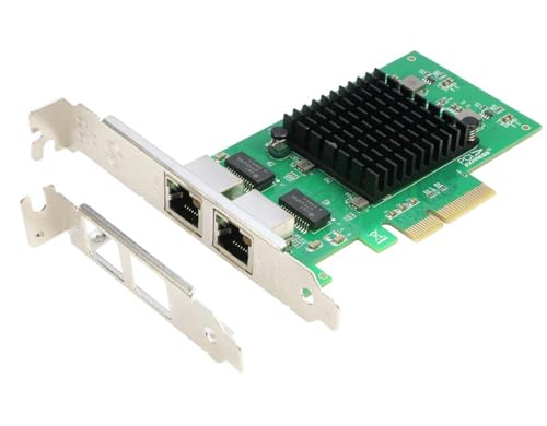 Image of 2.5Gbps Dual Port PCIe Network Card - Intel I225-V Chipset, 2-Port 2.5GBASE-T RJ45 Ethernet LAN Adapter, PCI Express x4 (x1 Compatible), Internal NIC for Gaming & Workstation