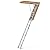 JONAFORS Aluminum Attic Ladder Pull Down Loft Stairs Folding Retractable Household Manual Lifting, for 7'8"-10'3" Ceiling Height, 25" x 54", 350 lbs Capacity