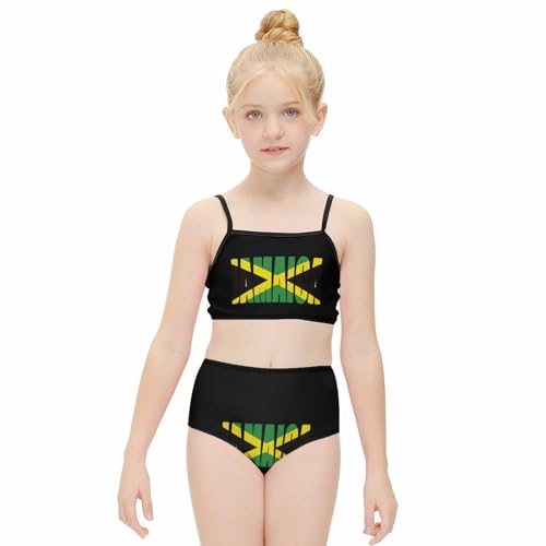 Jamaican Country Flag Girls Two Piece Bikini Swimsuits Cute Beach Sport Swimwear Bathing Suit3