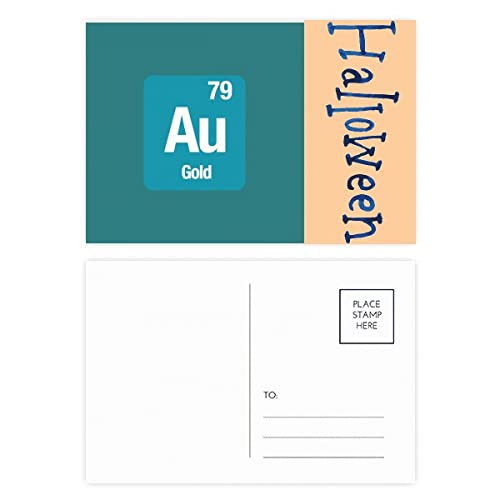 Au Gold Checal Element Science lot 20 cartes postales Halloween pour éviter les invitations banales