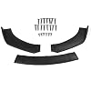 IKON MOTORSPORTS, Unadjustable Front Bumper Lip Compatible with 59 - 65'' Width Car, 3PCS PP Matte Black Front Bumper Protector