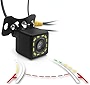 Car Backup Camera, Waterproof Ultra HD 12 LED Night Vision Rear View Camera, 170° Wide View Angle Long License Plate Frame Camera, Universal Cars, SUV, Trucks, RV