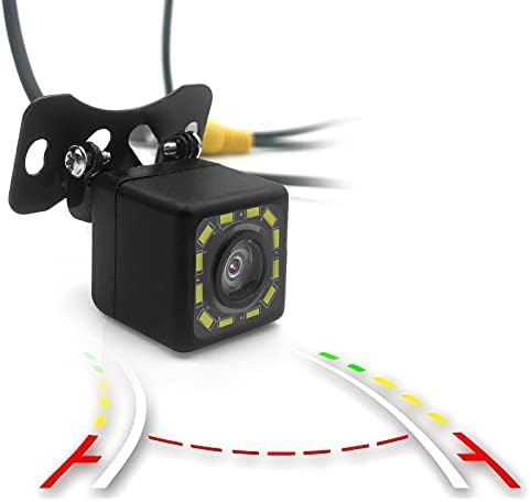 QUICTO Car Backup Camera, Waterproof Ultra HD 12 LED Night Vision Rear View Camera, 170° Wide View Angle Long License Plate Frame Camera, Universal Cars, SUV, Trucks, RV