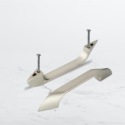 Image of LAPO 3 Piece Cabinet Handle for Drawer, Kitchen, Handle for Almirah, 4 Inch Window Handle, Pulls for Cupboard, Wardrobe, Pooja Mandir (96mm, Satin Matt Finish, 3 Years Warranty) Twist