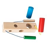 NESTINGHO Bloque De Construcción Juguetes A Juguetes Sensoriales Aprendizaje Tablero De Cilindro Juguete De Emparejamiento Cordones De Madera Juguete Clasificador De Formas
