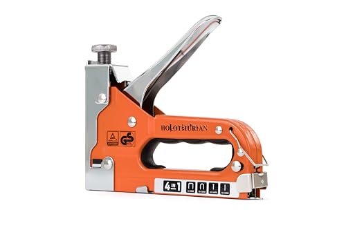 Holothurian - Grapadora Manual 4-8 mmTapicero 4 en 1 Compacta y Metálica para Tapizar y Carpintería Ligera | Incluye 800 Grapas | Ideal como Grapadora para Cables Pared, Bricolaje