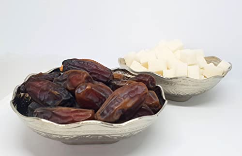 Dlk - 2 X Ayatul Kursi Sugar Bowl - Medium-Size - 5" (13Cm) Turkish Delight Bowl - Date Fruit Bowl - Decorative Plate Gift - Set Of 2 #TOP5