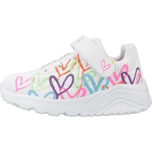 Skechers Kids Uno Lite Sneaker, White/Mint, 9 Toddler by Skechers - Used condition - Image 2