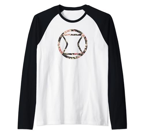 T-shirt baseball Black Widow à motif floral idéal pour un look geek chic