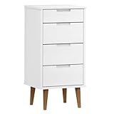 【Grand espace de rangement :】 l'armoire de rangement comprend 4 tiroirs. Les tiroirs spacieux vous permettent de garder vos affaires organisées.