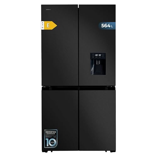 Cecotec Frigorífico Americano 4 Puertas Dark de 560 L Bolero CoolMarket 4D 564 Dark E. 183 cm de...