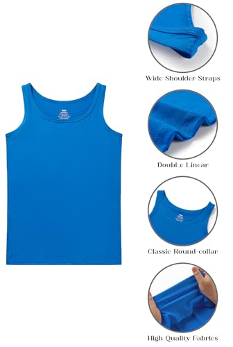 Image of QBK 2T-13Years Girls Tank Tops Cotton Dance Basic Sleeveless Undershirts