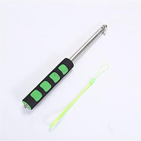 Cheeroyal 1PC 4.6 Feet Telescopic Flagpole Stainless Steel Handheld Flag Stick Flag Pole Extendable Flagpole for Outdoor Flags and Banners Teaching Pointer and Tour Guides Conferences Supplies (Green) Cover