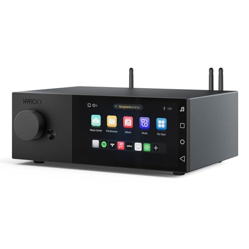 HYFIOO DM100 Music Streamer 5.5' LCD Touchscreen with 8+64GB, Supports DLNA, AirPlay, NAS and Cloud...
