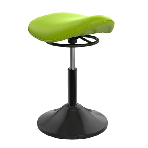 Image of Saddle Stool,Lift Wobble Stool Standing Chair with 360 Swivel, Tilting Balance Chair with Adjustable Height for Active Learning Sitting(Green)