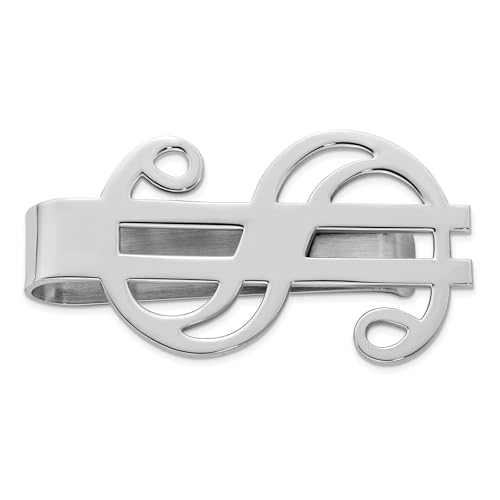 925 Sterling Silver Dollar Sign Money Clip for Men
