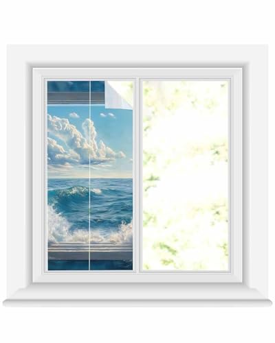 Vinilo para ventana azul y blanco 19.6x39.3 pulgadas miniatura 2
