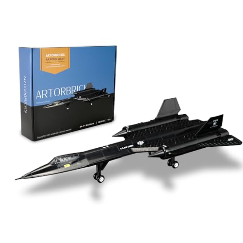 Artorbricks Air Force Series SR-71 Reconnaissance Blackbird Air Force Set di mattoncini militari e regalo per adulti, compatibile con Lego (183 pezzi)