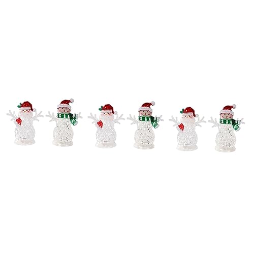 Zerodeko 6 Peças Iluminação de Natal decorações brilhantes decoração de mesa decorações de Natal pre