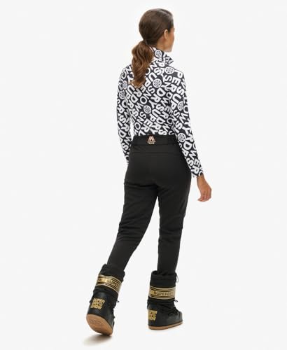 Superdry Para Mujer. WS110173A PantalóN Ski Luxe Negro (14 Uk = L), Deportivo, Nieve, Sostenible, Nylon Reciclado - 5