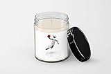 SpreadPassion Handball Symbol Candle - Soy Wax Hand Poured Candle - 9 oz Vanilla-Scented Candle Jar