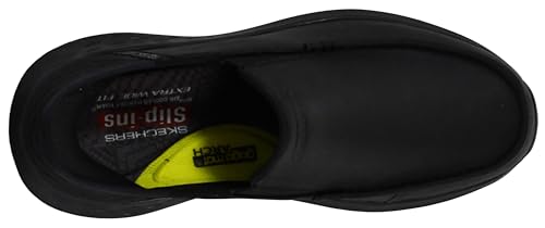Skechers Men's Parson-Oswin Slip-in Moccasin, Black/Black, 8 XW US