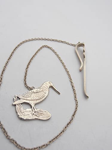 Marque-page oiseau avec chaîne Bécasse, le cadeau pour lecteur