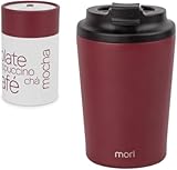 Copo térmico para café aço inox 240ml com tampa flip antivazamento (v