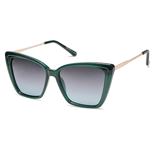 SOJOS Trendy Polarized Sunglasses For Women Retro Womens Oversized Square Cat Eye Sun Glasses UV Protection SJ2206 - Image 5