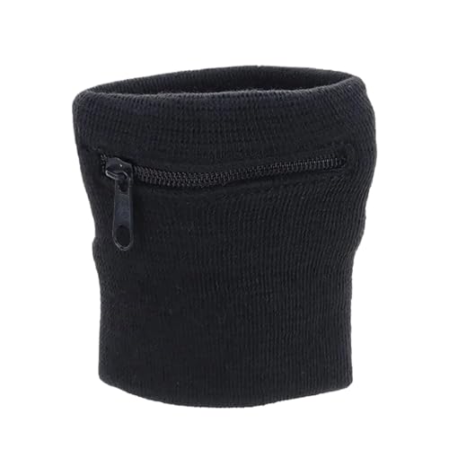 Support élastique pour poignet 8x8 cm avec fermeture éclair et sangle de sport réglable