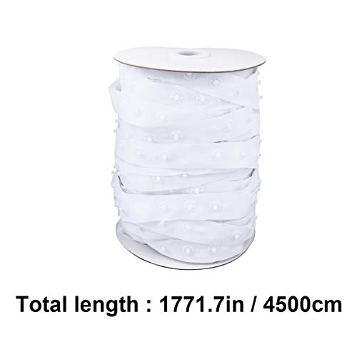 Healifty White Ribbon White Gaffer Tape 2 Rolls Sewing Snap Fastener Tape Curtain Press Button Polyester Ribbon Fasteners For Sewing White 18X18X36Cm White Curtain White Duct Tape #TOP2