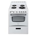 Avanti ERU240P0W ERU240 24" Electric Range Oven with Framed Glass Door, in White