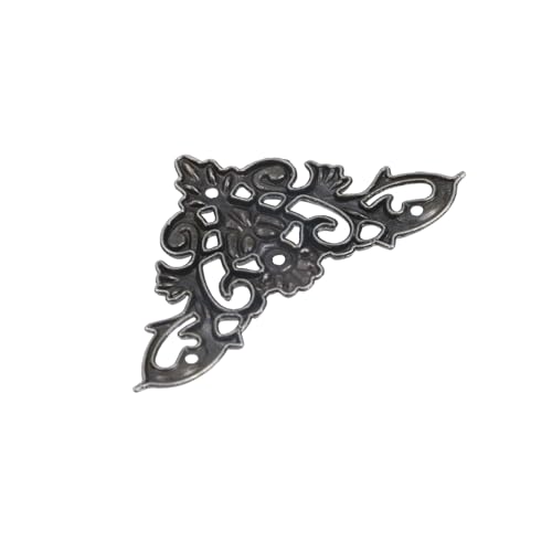 Image of Geesatis 60Pcs Bronze Decorative Corner Cover Furniture Corner,2.5 inchX1.8 inch | Vintage Embossed Pattern, for Cabinet, Jewelry Box, Photo Frame,with Mounting Screws,Alloy