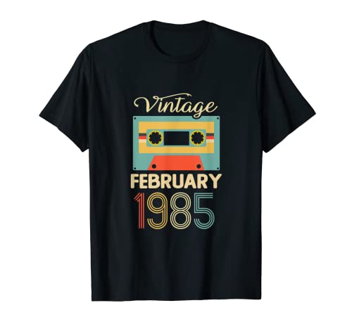 Regalo de 35 cumpleaños Año 1985 de febrero 35 años Camiseta