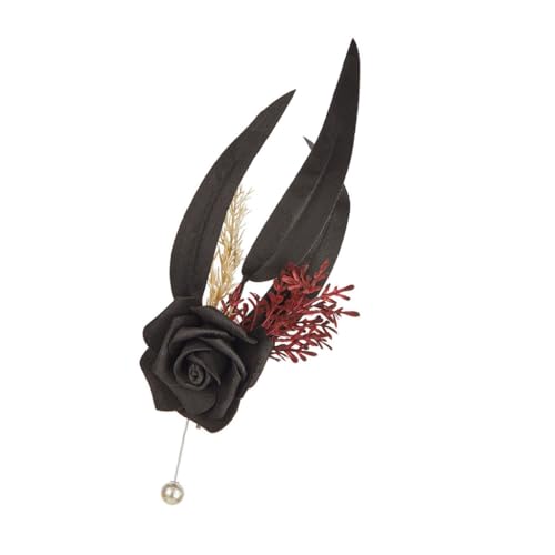 Realistic Flower Shape Brooches Chest Pin Costume Brooch for Girl Woman Teen Party Decorative