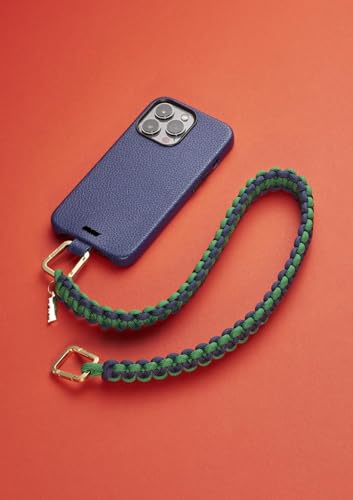 Funda iPhone 13 Mini de material efecto piel premium azul 4