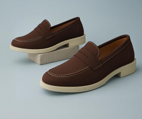 Image of Kraasa Men Premium Driftor 2.0 Block Heel Loafers for Mens, Causals| Lighweight Slip-On's | Soft Cushioned Insole | Super Flexible, Comfortable for Men
