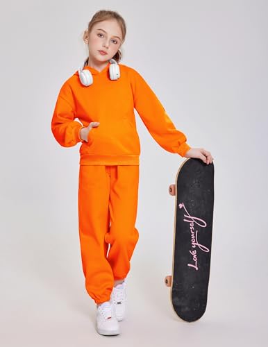 Image of Arshinet Girls 2 Piece Outfits Oversized Sweatshirt and Sweatpant Sweatsuit